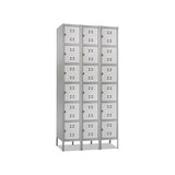 Three-column Box Locker, 36w X 18d X 78h, Two-tone Gray