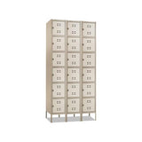 Three-column Box Locker, 36w X 18d X 78h, Two-tone Tan