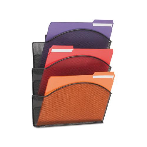 Onyx Steel Triple Wall Pocket, Letter, Black, 12 X 3 1-4 X 17 1-4