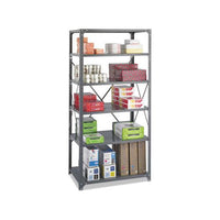 Commercial Steel Shelving Unit, Six-shelf, 36w X 24d X 75h, Dark Gray