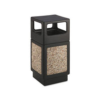 Canmeleon Side-open Receptacle, Square, Aggregate-polyethylene, 38 Gal, Black