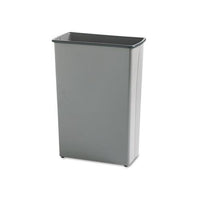 Rectangular Wastebasket, Steel, 22 Gal, Charcoal