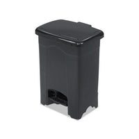 Step-on Receptacle, Rectangular, Plastic, 4 Gal, Black