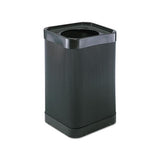 At-your Disposal Top-open Waste Receptacle, Square, Polyethylene, 38 Gal, Black