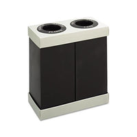 At-your-disposal Recycling Center, Polyethylene, Two 56 Gal Bins, Black