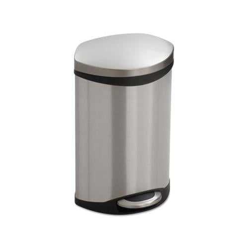 Step-on Medical Receptacle, 3 Gal, Stainless Steel