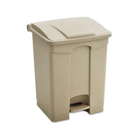 Large Capacity Plastic Step-on Receptacle, 23 Gal, Tan