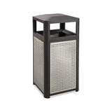 Evos Series Steel Waste Container, 15 Gal, Black