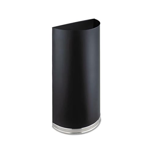 Half-round Receptacle, Half-round, Steel, 12.5 Gal, Black