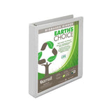 Earth's Choice Biobased Round Ring View Binder, 3 Rings, 1" Capacity, 11 X 8.5, White