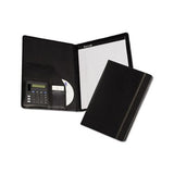 Slimline Padfolio, Leather-look-faux Reptile Trim, Writing Pad, Black