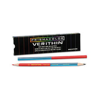 Verithin Dual-ended Two-color Pencils, 2 Mm, Blue-red Lead, Blue-red Barrel, Dozen