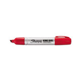 King Size Permanent Marker, Broad Chisel Tip, Red, Dozen