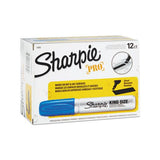 King Size Permanent Marker, Broad Chisel Tip, Blue, Dozen