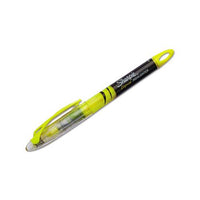 Liquid Pen Style Highlighters, Chisel Tip, Fluorescent Yellow, Dozen