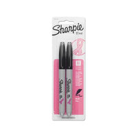 Fine Tip Permanent Marker, Black, 2-pack