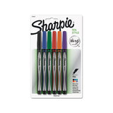 Water-resistant Ink Stick Plastic Point Pen, 0.5 Mm, Assorted Ink-barrel, 6-pack
