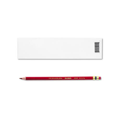 Col-erase Pencil With Eraser, 0.7 Mm, 2b (#1), Carmine Red Lead, Carmine Red Barrel, Dozen