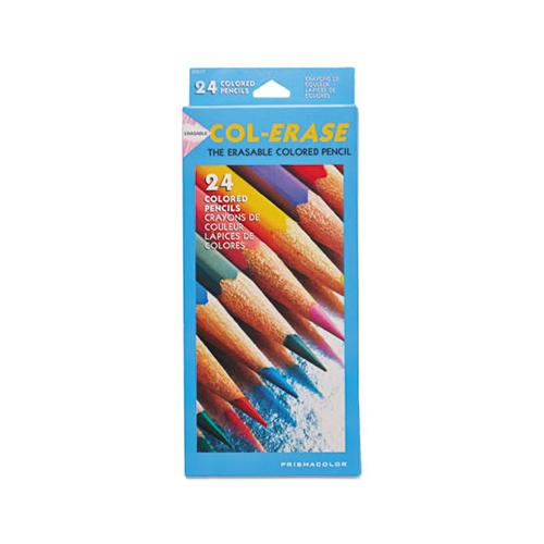 Col-erase Pencil With Eraser, 0.7 Mm, 2b (#1), Assorted Lead-barrel Colors, 24-pack