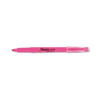 Pocket Style Highlighters, Chisel Tip, Fluorescent Pink, Dozen