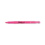 Pocket Style Highlighters, Chisel Tip, Fluorescent Pink, Dozen