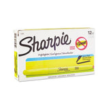 Pocket Style Highlighters, Chisel Tip, Fluorescent Yellow, Dozen