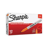 Fine Tip Permanent Marker, Orange, Dozen