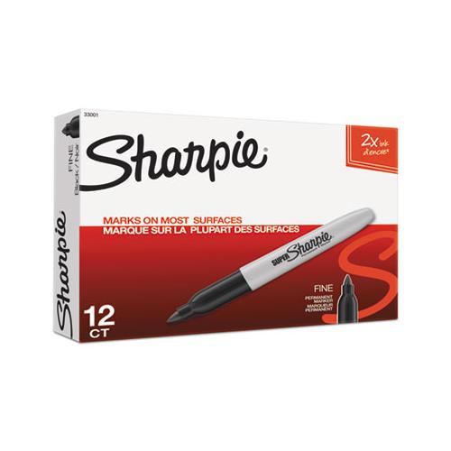 Super Permanent Marker, Fine Bullet Tip, Black, Dozen