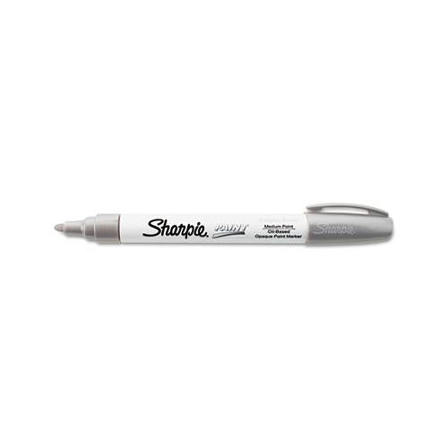 Permanent Paint Marker, Medium Bullet Tip, Silver