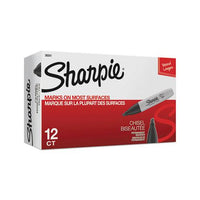 Chisel Tip Permanent Marker, Medium, Black, Dozen