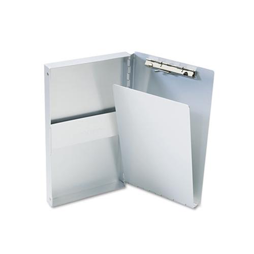 Snapak Aluminum Side-open Forms Folder, 3-8" Clip Cap, 5.66 X 9.5 Sheets, Silver