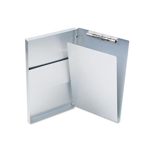 Snapak Aluminum Side-open Forms Folder, 1-2" Clip Cap, 8 1-2 X 14 Sheets, Silver