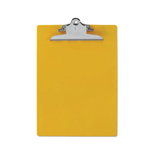Recycled Plastic Clipboard W-ruler Edge, 1" Clip Cap, 8 1-2 X 12 Sheets, Yellow
