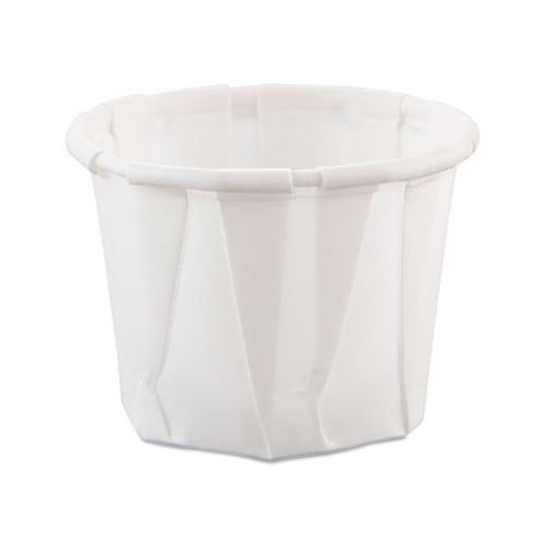 Paper Portion Cups, .75oz, White, 250-bag, 20 Bags-carton