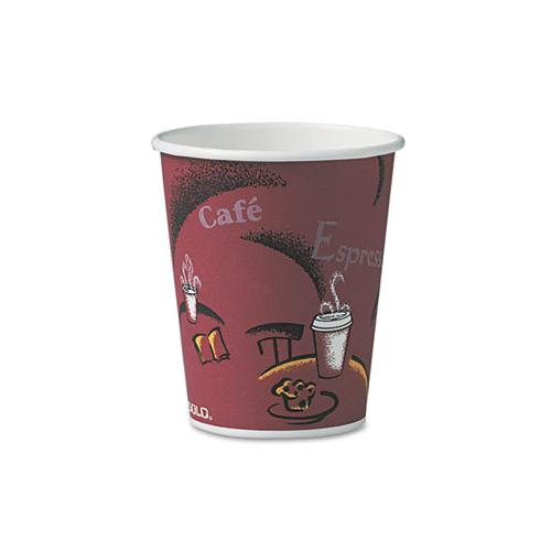 Solo Bistro Design Hot Drink Cups, Paper, 10oz, 50-pack