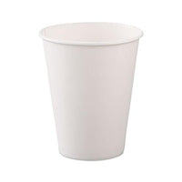 Single-sided Poly Paper Hot Cups, 8oz, White, 50-bag, 20 Bags-carton