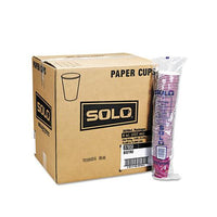 Solo Bistro Design Hot Drink Cups, Paper, 12oz, Maroon, 50-bag, 20 Bags-carton