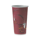 Polycoated Hot Paper Cups, 20 Oz, Bistro Design, 600-carton