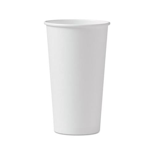 Polycoated Hot Paper Cups, 20 Oz, White, 600-carton