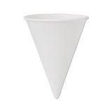 Cone Water Cups, Cold, Paper, 4oz, White, 200-bag, 25 Bags-carton