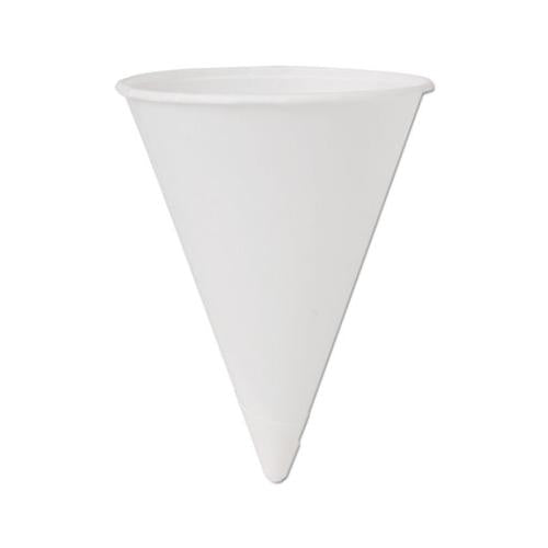 Cone Water Cups, Cold, Paper, 4oz, White, 200-bag, 25 Bags-carton