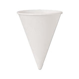 Cone Water Cups, Cold, Paper, 4oz, White, 200-pack