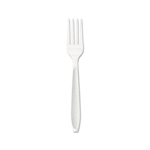 Impress Heavyweight Full-length Polystyrene Cutlery, Fork, White, 1000-carton