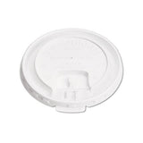 Lift Back And Lock Tab Cup Lids, For 10oz Cups, White, 100-sleeve, 20 Sleeves-ct