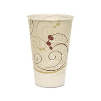 Symphony Treated-paper Cold Cups, 12oz, White-beige-red, 100-bag, 20 Bags-carton