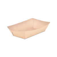 Food Trays, Paperboard, Brown Kraft, 5-lb Capacity, 500-carton