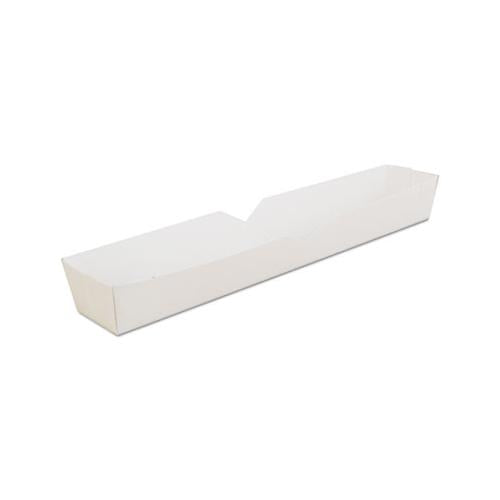 Hot Dog Tray, White, 10 1-4 X 1 1-2 X 1 1-4, Paperboard, 500-carton