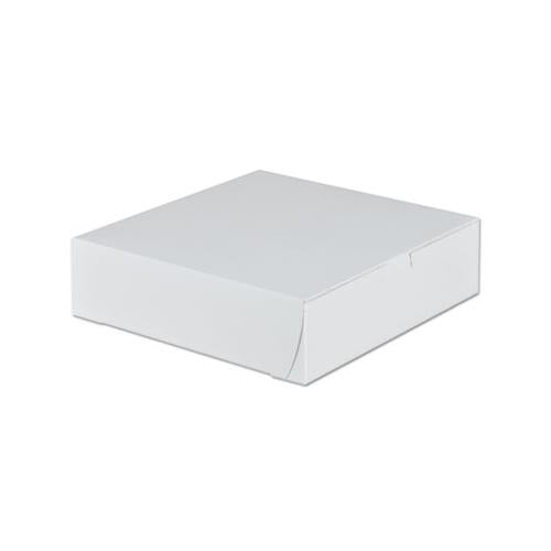 Tuck-top Bakery Boxes, 9 X 9 X 2.5, White, 250-carton