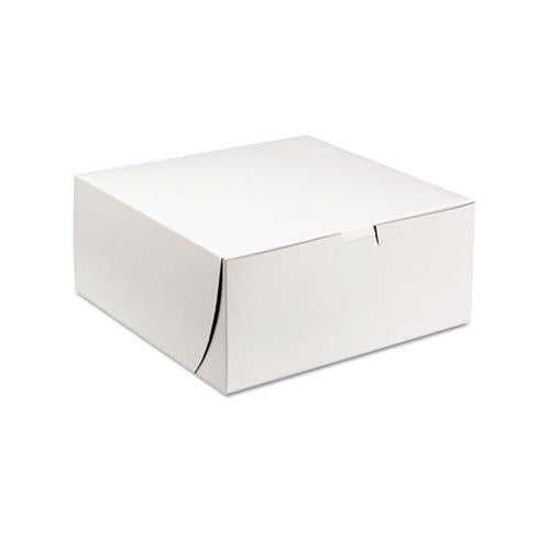 Tuck-top Bakery Boxes, 9 X 9 X 4, White, 200-carton