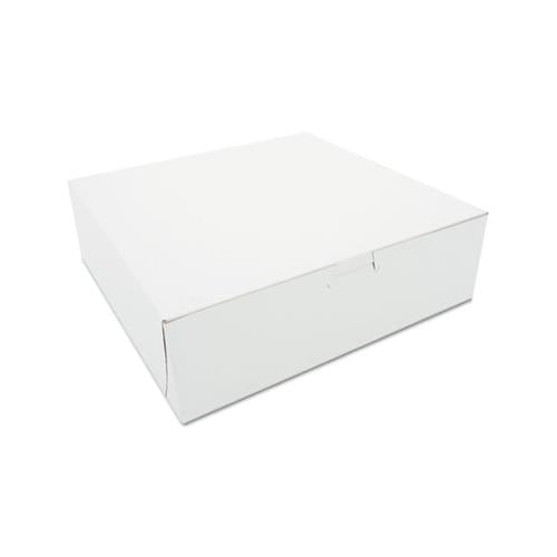 Tuck-top Bakery Boxes, 10 X 10 X 3, White, 200-carton